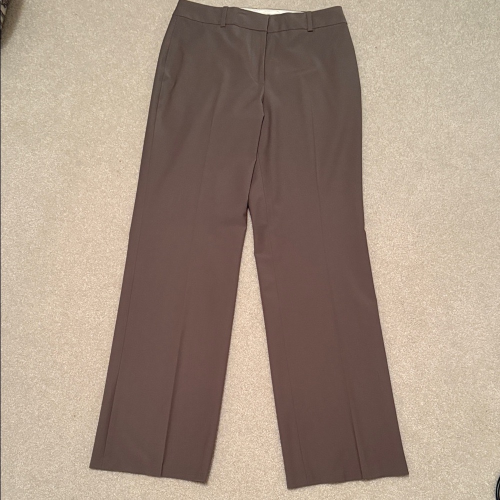 Ann Taylor Vintage Wool Blend Wide-Leg Trousers Sz 8 Taupe